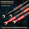 UCINNOVATE 4 Pack 6 Inch HiFi OFC Speaker Jumper Cables, Speaker Cable Bridge Bi-Wire Speaker with Gold Plated Jumper Plates, Audiophile Flexible 11AWG Cable Bridge to Speaker Cable Terminals view 3