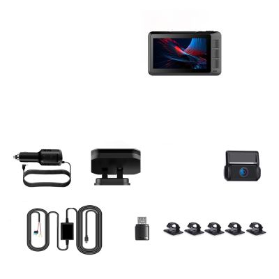 Car DVR Camera 4K&1080P Video Recorder GPS Dashcam Dash Cam Car Registrar Spuer Night Vision(Dual Lens Buck Line,32GB)