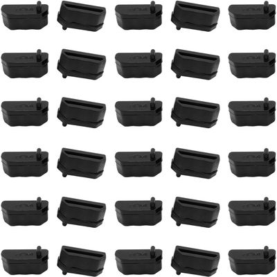 30pcs HDMI Silicone Anti Dust Cap Cover Plugs, HDMI Female Port Dustproof Plug Soft Protector Stopper, for TV,Laptop Computers etc,Black