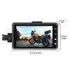 3" 1080P HD Motorcycle Camera DVR Motor Dash Cam with Special Dual-Track Front Rear Recorder Dual Lens 3 inch Display Camcorder (Size : with 16G) view 2