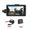 3" 1080P HD Motorcycle Camera DVR Motor Dash Cam with Special Dual-Track Front Rear Recorder Dual Lens 3 inch Display Camcorder (Size : with 16G) view 3