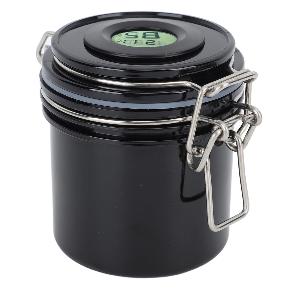shenruifa Eyelash Glue Storage Jar 250ml Thermometer Hygrometer Lash Extension Glue Storage Container (black), shenruifafn15cy2rdz-11