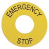 BSXYLVA 2 ZB2BY9330C Ring Scale Plates for Mushroom Head Button Emergency Stop Sign Plate Wholesale Yellow view 3