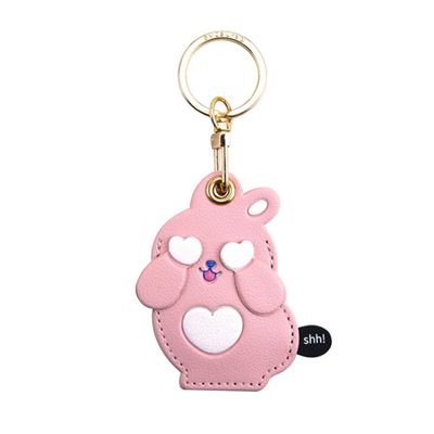 Tomcrazy 3in1 Cute Cartoon Protective Case for Airtag Huawei Tag Samsung Galaxy SmartTag Tile Sticker Cover (pink rabbit)