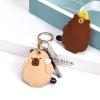 Tomcrazy 3in1 Car Keychain Cute Cartoon Protective Case for Airtag Huawei Tag Samsung Galaxy SmartTag Tile Sticker Cover (capybara) view 3