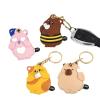 Tomcrazy 3in1 Car Keychain Cute Cartoon Protective Case for Airtag Huawei Tag Samsung Galaxy SmartTag Tile Sticker Cover (capybara) view 4