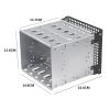 Generic Galvanized Steel Hard Drive Rack 5*3.5inch SATA SAS HDD Cage Adapter Rack Bracket Tray with IDE Large 4 Pin to 5 SATA 15 pin line, LO5-4P view 2