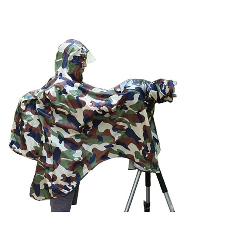 BOYIYUEQI Outdoor Photographer Raincoat Camera Rain Cover Detachable Body Poncho Waterproof and Sand-Proof Waterfall Songkran for Canon Sony Camo Hiking Campin, camouflage, BZH1MC