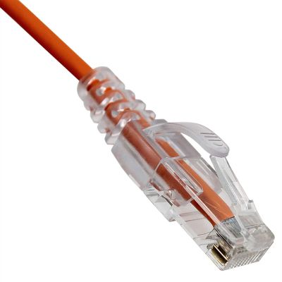Futureonics Slim Cat6a Ethernet Cable 15 Ft (2 Pack) Indoor & Outdoor 10 Gigabit Snagless Molded Booted Ultra Thin Networking Wire, RJ45 LAN Internet Cable for PC, Mac, Laptop, PS5, Xbox - Orange