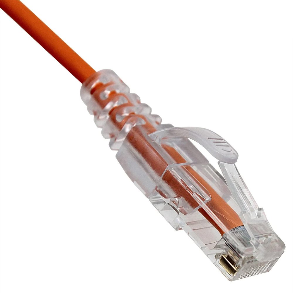 Futureonics Slim Cat6a Ethernet Cable 15 Ft (2 Pack) Indoor & Outdoor 10 Gigabit Snagless Molded Booted Ultra Thin Networking Wire, RJ45 LAN Internet Cable for PC, Mac, Laptop, PS5, Xbox - Orange
