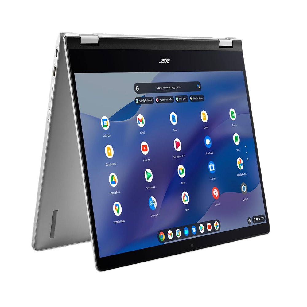 acer Chromebook Spin 514 CP514-3HH-R6VK Laptop | AMD Ryzen 5 5625C | 14" FHD IPS Touch Display | 8GB LPDDR4X | 128GB eMMC | Wi-Fi 6 | FHD Webcam | HDMI Port | Backlit Keyboard | Chrome OS | Sleeve