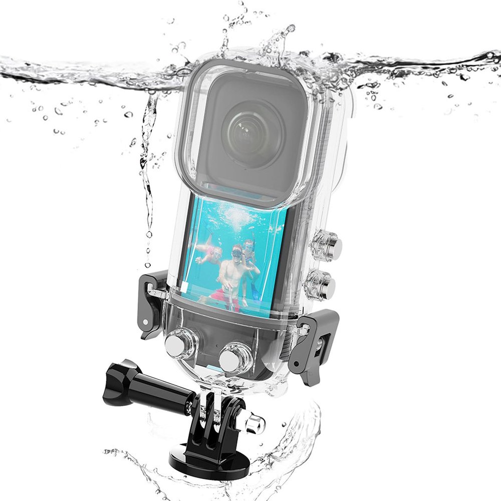 Case for X3 Action Camera, 45m Dive Housing Case for 360 X3, Protective Underwater Shell with Bracket Mount Adapter Accessories