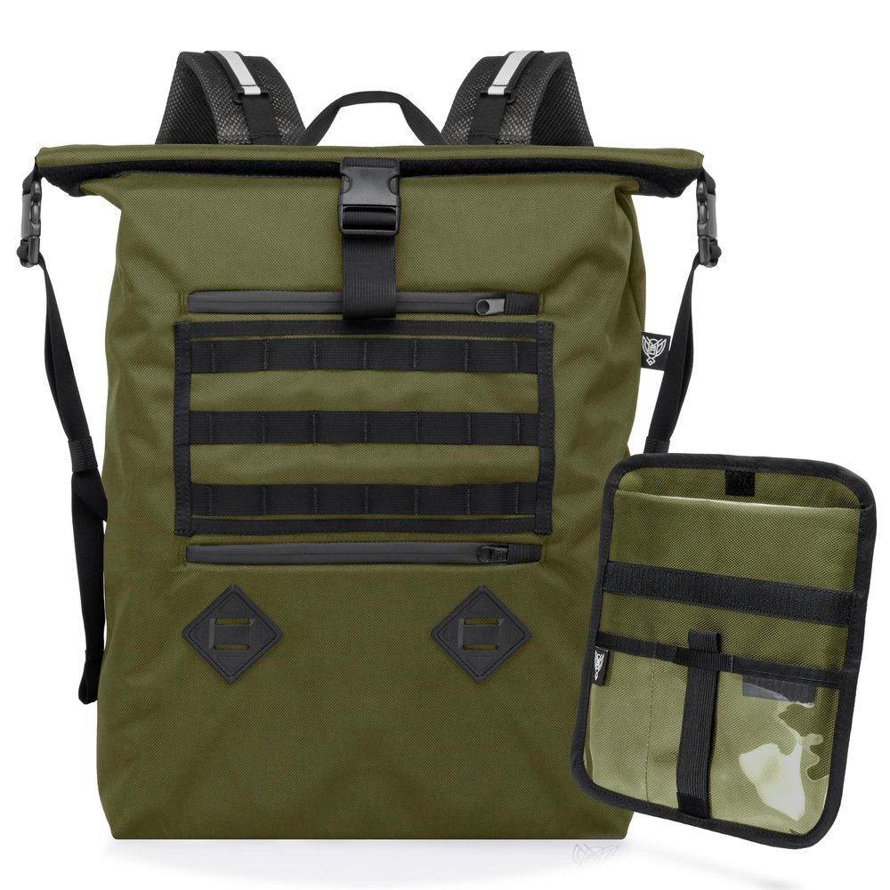 Xtreme Sight Line ~ AQUA RT Large Water-Proof Faraday Backpack/Small LITE Faraday Bag Combo ~ Tracking/Hacking Defense ~ OD Green