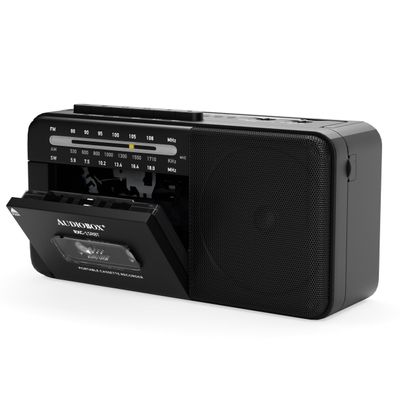 Audiobox Portable Cassette Player - Rechargeable Bluetooth Multi-Band, AM/FM/SW, USB, and AUX Input  Portable Boombox