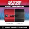 DS18 H-KO5/RD Korean Half Bridge 1-Channel Monoblock Amplifier with Voltmeter and Clip Indicator, 5000 Watts Rms - Remote BASS Knob Included view 2