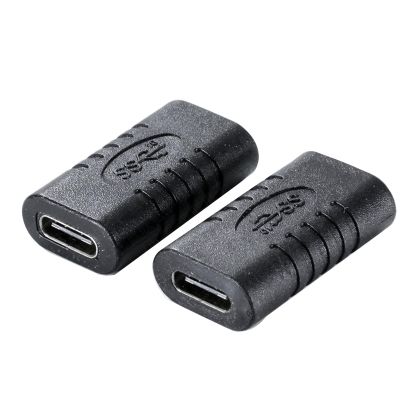 Type-C Adapter Female To Female Cable Connector Portable Coupler Type-C Converter For Phone Laptops 10Gbps 1 Pair Type-c Adapter Hub Lightning-usb Female For Headphones And Charger Charging Plug