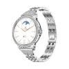 connected wrist Lady's Fashion Smartwatch BT Call 1.32inch Round Screen Health Monitoring Fitness Tracker Waterproof AI Voice Assistant Women's i58 Smart Watch Synthetic Diamond Band (Silver) view 2
