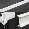Flexible Bendable Curved Ceiling Curtain Track, Curtain Track Ceiling Mount, RV Curtain Track, Curtain Rail, Aluminum Curtain Track, Ceiling Mount Room Divider, for Curved Shower Curtain ( Color : Cha view 3