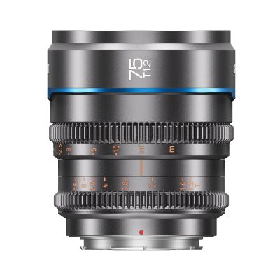 SIRUI Night Walker 75mm S35 Telephoto Cine Lens, T1.2 Large Aperture Manual Focus Lens for E Mount Cameras, FX30, ZVE-10, A6500, A6600 (MS75E-G, Metal Grey)