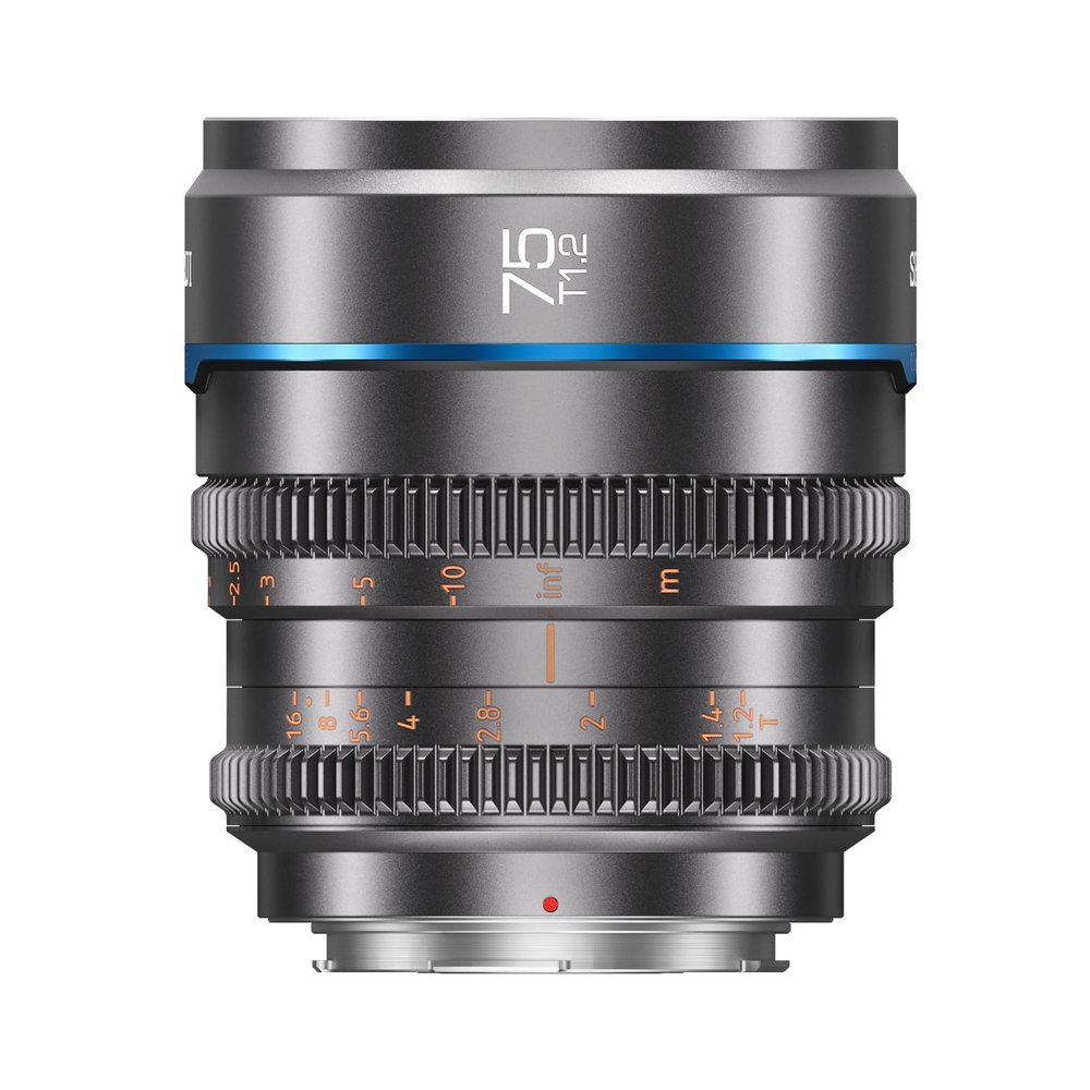 SIRUI Night Walker 75mm S35 Telephoto Cine Lens, T1.2 Large Aperture Manual Focus Lens for E Mount Cameras, FX30, ZVE-10, A6500, A6600 (MS75E-G, Metal Grey)