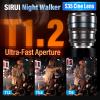 SIRUI Night Walker 75mm S35 Telephoto Cine Lens, T1.2 Large Aperture Manual Focus Lens for E Mount Cameras, FX30, ZVE-10, A6500, A6600 (MS75E-G, Metal Grey) view 3
