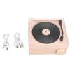 Record Player, Record Player with Speakers, Bluetooth 5.0, Alarm Clock Function, Upgraded Turntable Audio Sound, and Sound Cable Connection, Memory Card Insertion view 1