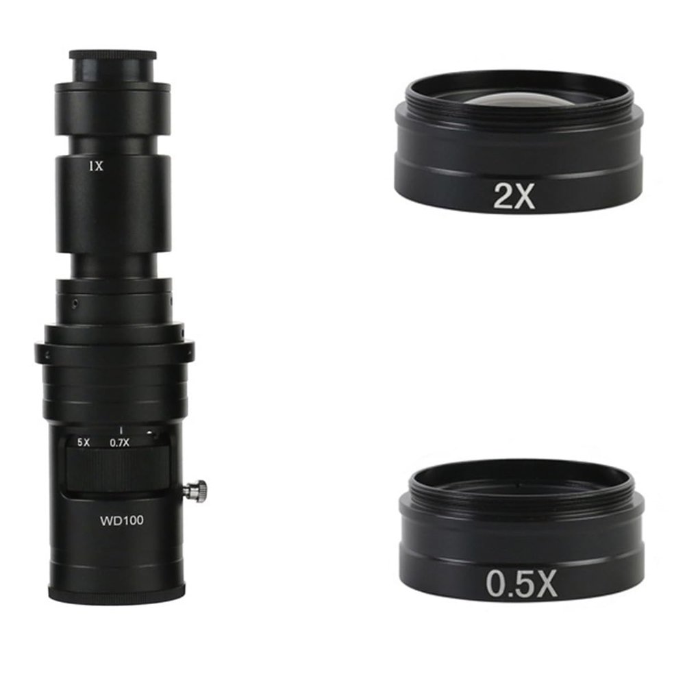 Joebo Microscope Kit 200X 500X 400X 1000X Adjustable Magnification Continuously Variable C Mount Zoom Lens for USB Video Microscope Camera Microscope Lens Adapters (Color : 12)