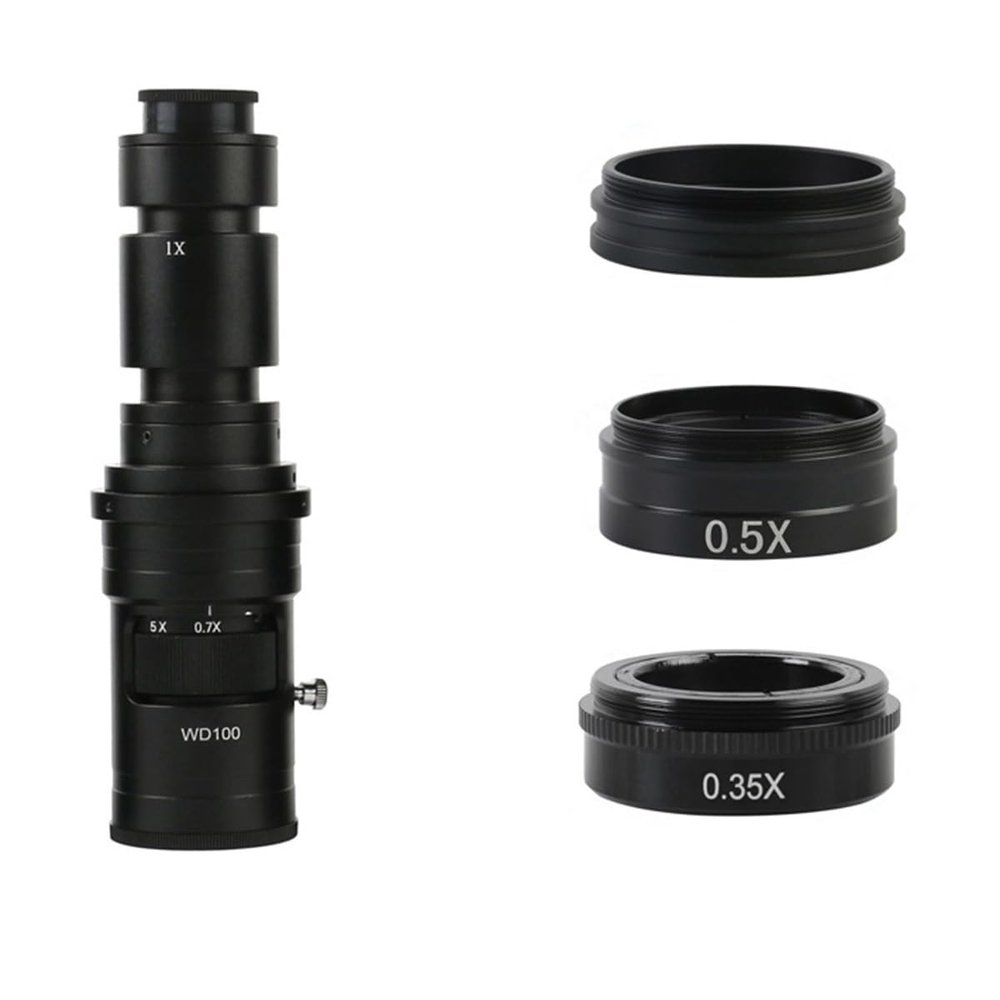 Joebo Microscope Kit 200X 500X 400X 1000X Adjustable Magnification Continuously Variable C Mount Zoom Lens for USB Video Microscope Camera Microscope Lens Adapters (Color : 10)