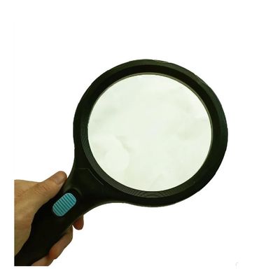 Joebo Microscope Kit 138mm Large Reading Magnifier 12 LED Magnifying Glass Non-Slip Handle Dual Magnification Loupe Microscope Lens Adapters, 1.8X 5X