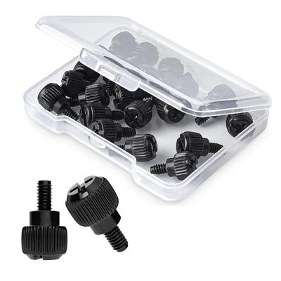 20x Computer Case Thumb Screws,6-32x6 M3.5 PC Case Screws for Desktop Computer Case Cover Hard Drives Power Supply PCI Slots 6-32 Thread Screws Black