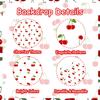 5x3ft White Cherry Themed Backdrop Fruits Cartoon Backdrops Cherry Themed Photography Background Photo Studio Props for Boys Girls Baby Shower 1st 2nd 3rd Birthday Cherry Themed Decor Supplies view 4