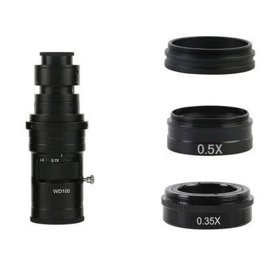 Joebo Microscope Kit 200X 500X 400X 1000X Adjustable Magnification Continuously Variable C Mount Zoom Lens for USB Video Microscope Camera Microscope Lens Adapters (Color : 4)