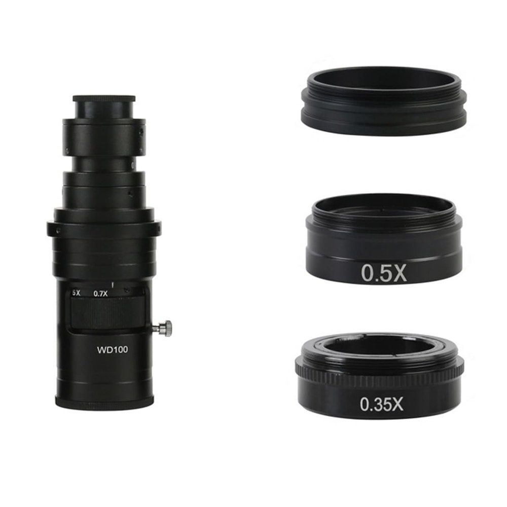 Joebo Microscope Kit 200X 500X 400X 1000X Adjustable Magnification Continuously Variable C Mount Zoom Lens for USB Video Microscope Camera Microscope Lens Adapters (Color : 4)