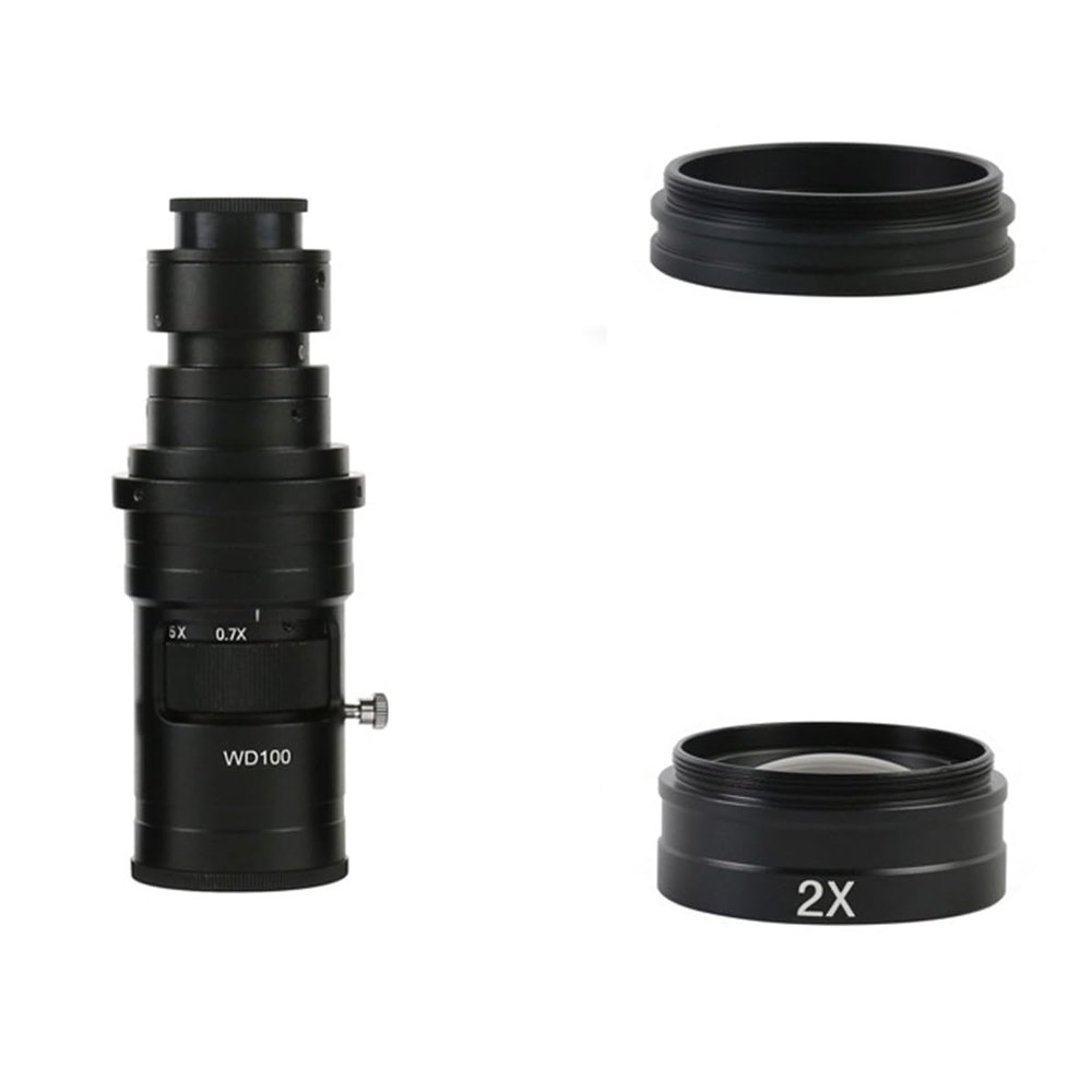 JOEBO Microscope Kit 200X 500X 400X 1000X Adjustable Magnification Continuously Variable C Mount Zoom Lens for USB Video Microscope Camera Microscope Lens Adapters (Color : 5)