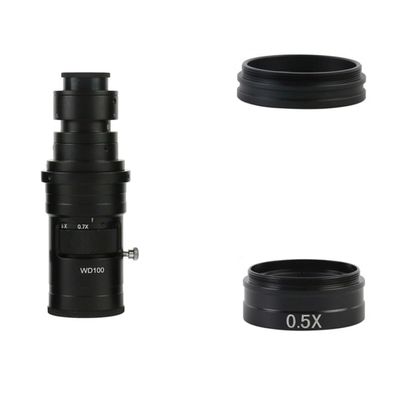 Joebo Microscope Kit 200X 500X 400X 1000X Adjustable Magnification Continuously Variable C Mount Zoom Lens for USB Video Microscope Camera Microscope Lens Adapters (Color : 1)