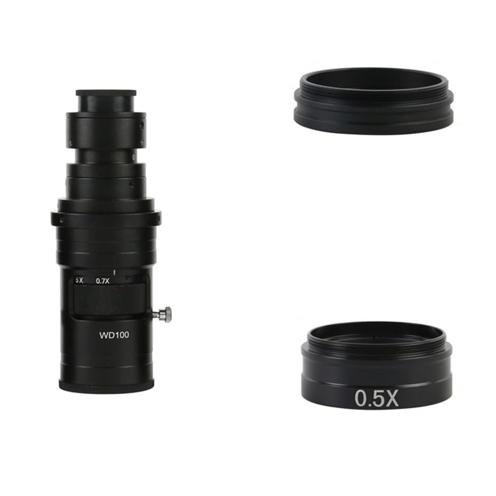 Joebo Microscope Kit 200X 500X 400X 1000X Adjustable Magnification Continuously Variable C Mount Zoom Lens for USB Video Microscope Camera Microscope Lens Adapters (Color : 1)