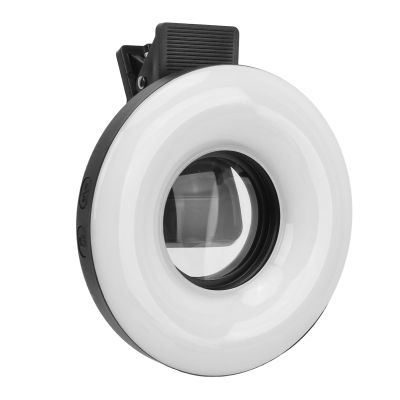 Macro Lens with Clip on Light - Mini Rechargeable 15X Zoom 28 LED 3000K?6500K 5 Adjustable Brightness Type C Mini Clip Light, 200mAh, 10cm & 135g (#12)