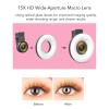 Macro Lens with Clip on Light - Mini Rechargeable 15X Zoom 28 LED 3000K?6500K 5 Adjustable Brightness Type C Mini Clip Light, 200mAh, 10cm & 135g (#12) view 2
