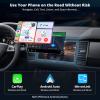 A6 Plus Double Din Car Stereo,Carplay/Android Auto Wireless Wired, Android Car Radio 7 inch,4GB+64GB + Support 4G LTE SIM& WiFi, QLED Screen,GPS Navigation, DSP System Head Unit view 4