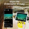 Underwater Drone, Mini S submarine drone with 4K+EIS Image Stabilization Camera for Real-Time Viewing Depth & Temperature Data, Direct-Connect Remote Controller, Dive to 330ft Underwater, Portable ROV view 4