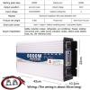 7000W Pure Sine Wave Power Inverter DC 12V/24V/48V/60V to 220V AC Converter with 2 AC Outlets Car Inverter and USB with AC Outlets Charge Laptop Phones,8000W-48V view 2
