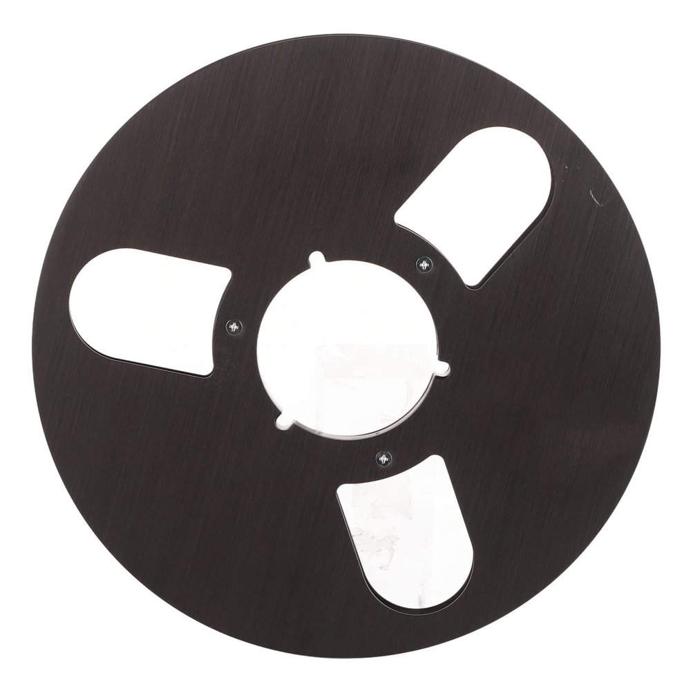 1/4 10 Inch Empty Tape Reel, Aluminum Alloy Reel, Suitable for 1/4 Tape, 10 Inch Diameter, 3 Hole Windproof Hole, Repair Tape Recorder, Provides Excellent Sound Quality (Black)