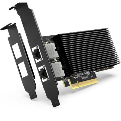 10G PCI-E Network Card with 10Gbps Dual RJ45 Ports, Intel X540-T2 Controller, VIMIN 10Gb Ethernet Adapter Card Compatible with PCI Express X8, X16, Support Windows/Windows Server/Linux/VMware