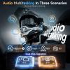 Moman Motorcycle Intercom, H2E Eagle-Like Helmet Headset Communication System with Dual Chip for Audio Multitasking HiFi/Music Sharing/FM/AI Voice (1Pack), Motorcycle-Intercom-Helmet-Headset-Headphone view 2