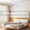 EXCBIOZ 19.6inch USB Hanging Fan Camping Tent Fan for Outdoor and Home Ceiling USB Rechargeable 5V 1.5-2A USB 5V Fan view 3