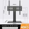 REEKOS TV Stand TV Bracket Universal TV Stand for 26-55 Inch TVs, Height Adjustable TV Mount Stand with Tempered Glass Base, Holds Up to 88 Lbs TV Mount Stand for Living Room Bedroom view 2