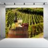chnywork 5x3ft Vineyards Backdrop Europe Italy Tuscany Grape Farm White Wine Barrel Grape Cheese Countryside Scenery Background Harvest Wine Party Decorations Photo Booth Props Wallpaper view 2