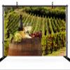 chnywork 5x3ft Vineyards Backdrop Europe Italy Tuscany Grape Farm White Wine Barrel Grape Cheese Countryside Scenery Background Harvest Wine Party Decorations Photo Booth Props Wallpaper view 3