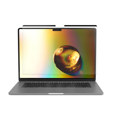 kwmobile Screen Protector Compatible with Apple MacBook Air 15 M3 2024 A3114 - Screen Protector Matte Anti-Glare Magnetic Film for Laptop