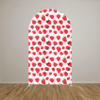Pink Strawberry Stretchy Arch Cover Backdrop Photo Booth Background Birthday Baby Shower Baptism Party Decoration Curved Top Frame Spandex (GX-2667,5x3ft) view 2